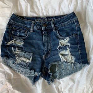 Denim High Rise Shorts